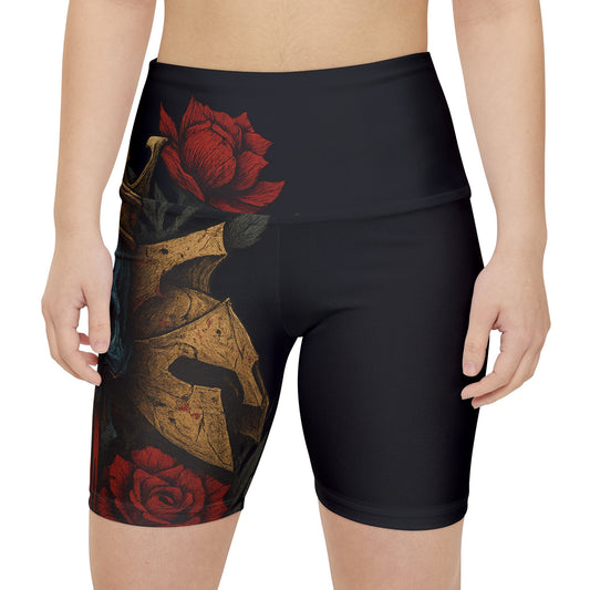 Crimson Reign Women's Yoga Shorts