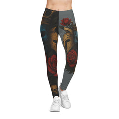 Crimson Reign Women's Casual Leggings Gray