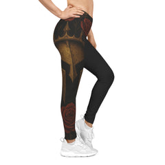 Warrior Spirit Crowned in Courage Leggings Black