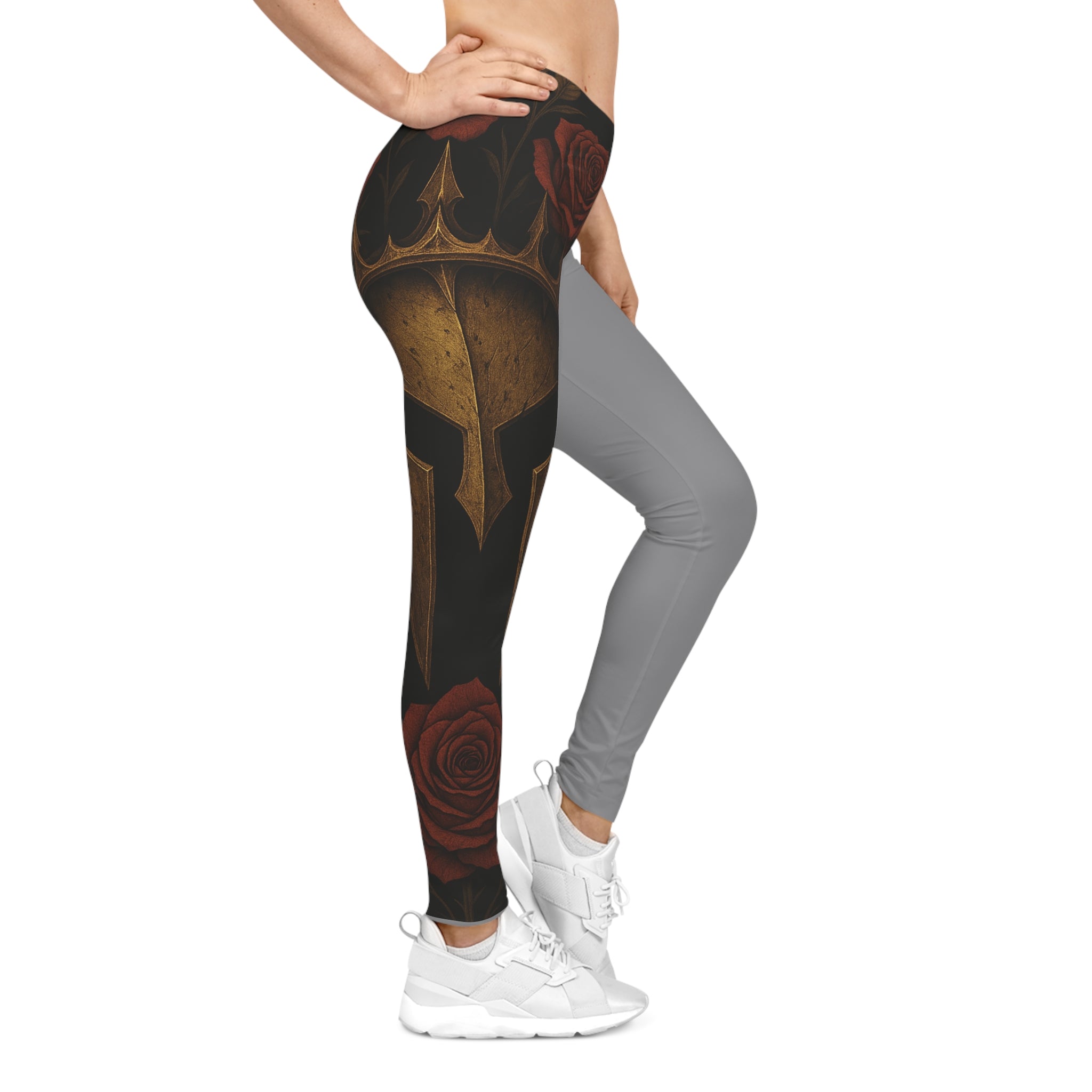 Warrior Spirit Crowned in Courage Leggings Gray
