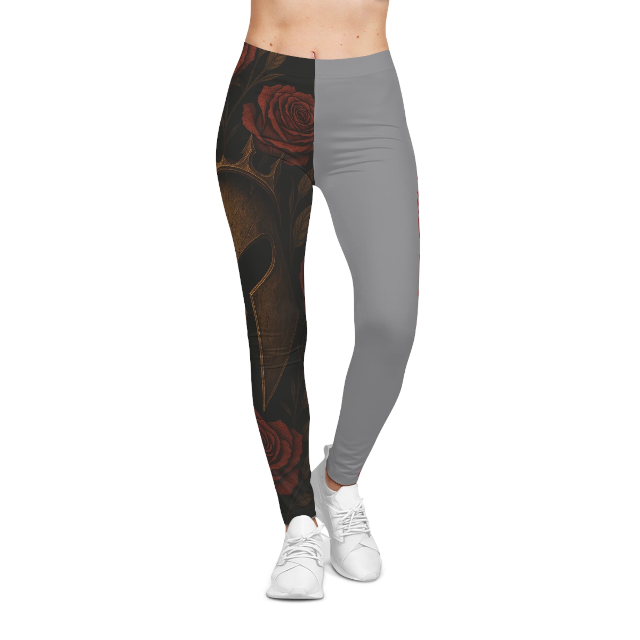 Warrior Spirit Crowned in Courage Leggings Gray