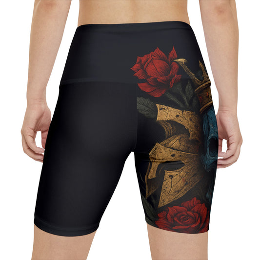 Crimson Reign Women's Yoga Shorts