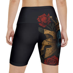 Crimson Reign Women's Yoga Shorts