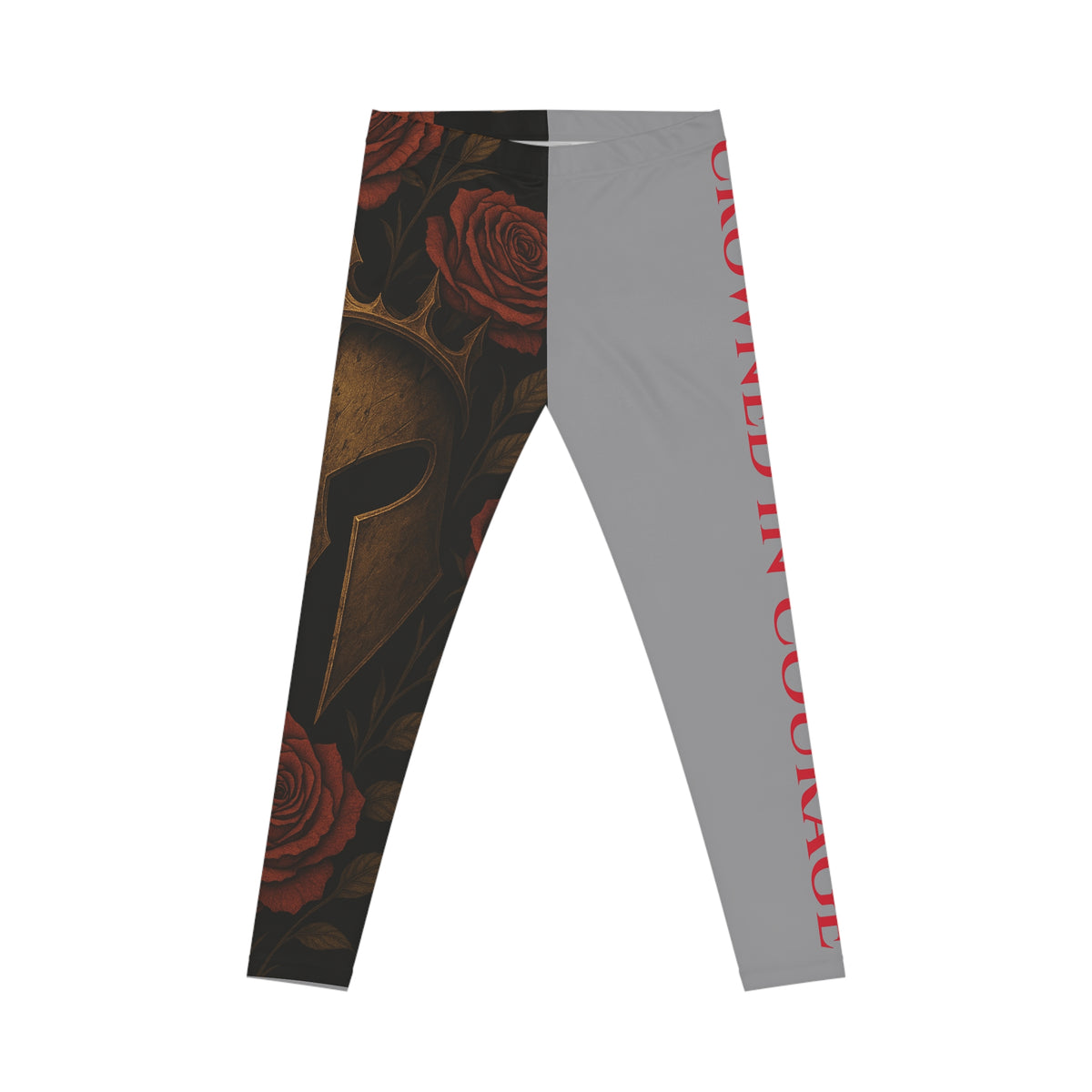 Warrior Spirit Crowned in Courage Leggings Gray