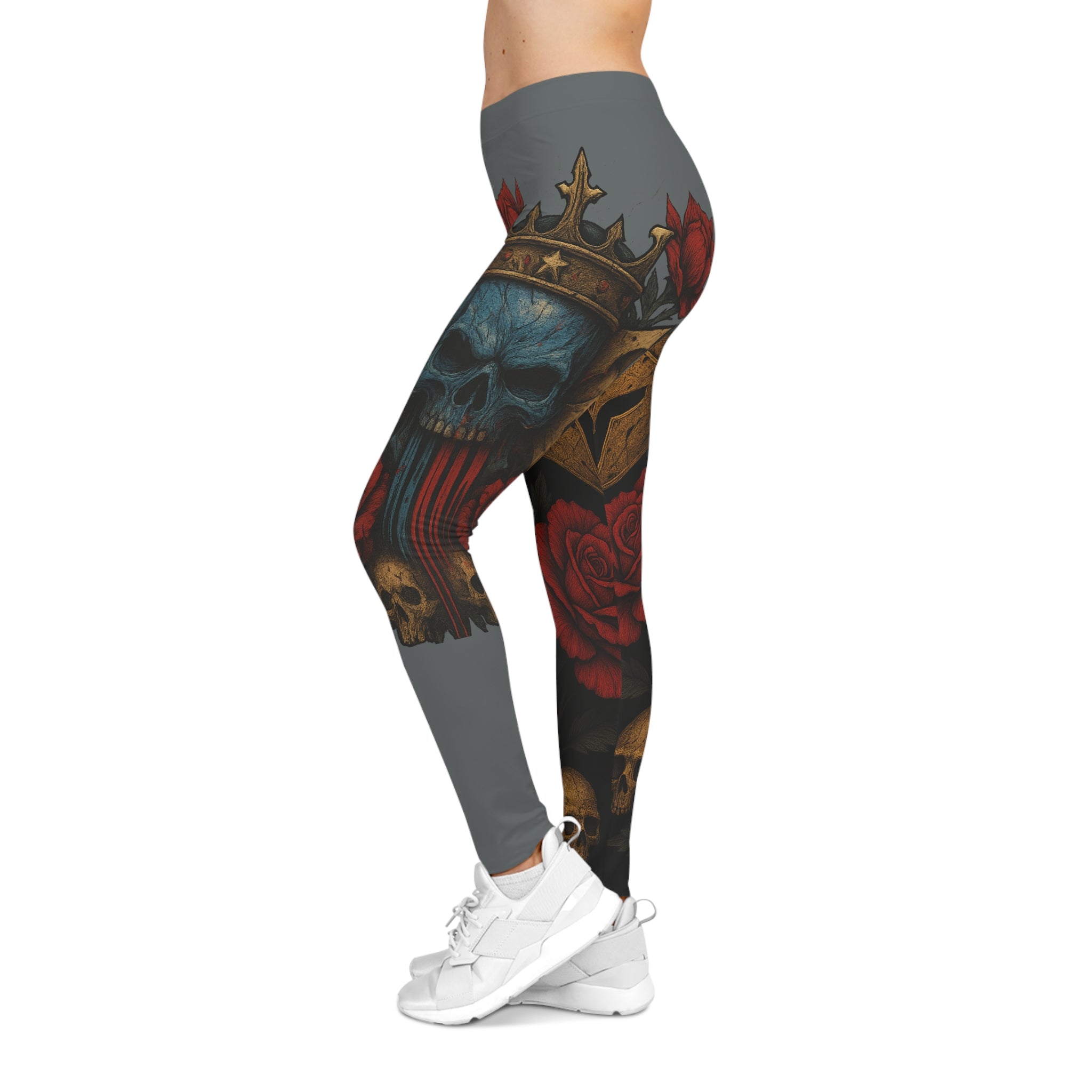 Crimson Reign Women's Casual Leggings Gray