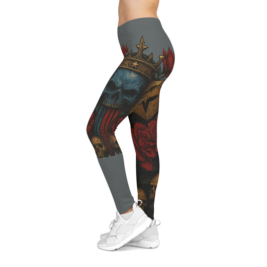 Crimson Reign Women's Casual Leggings Gray