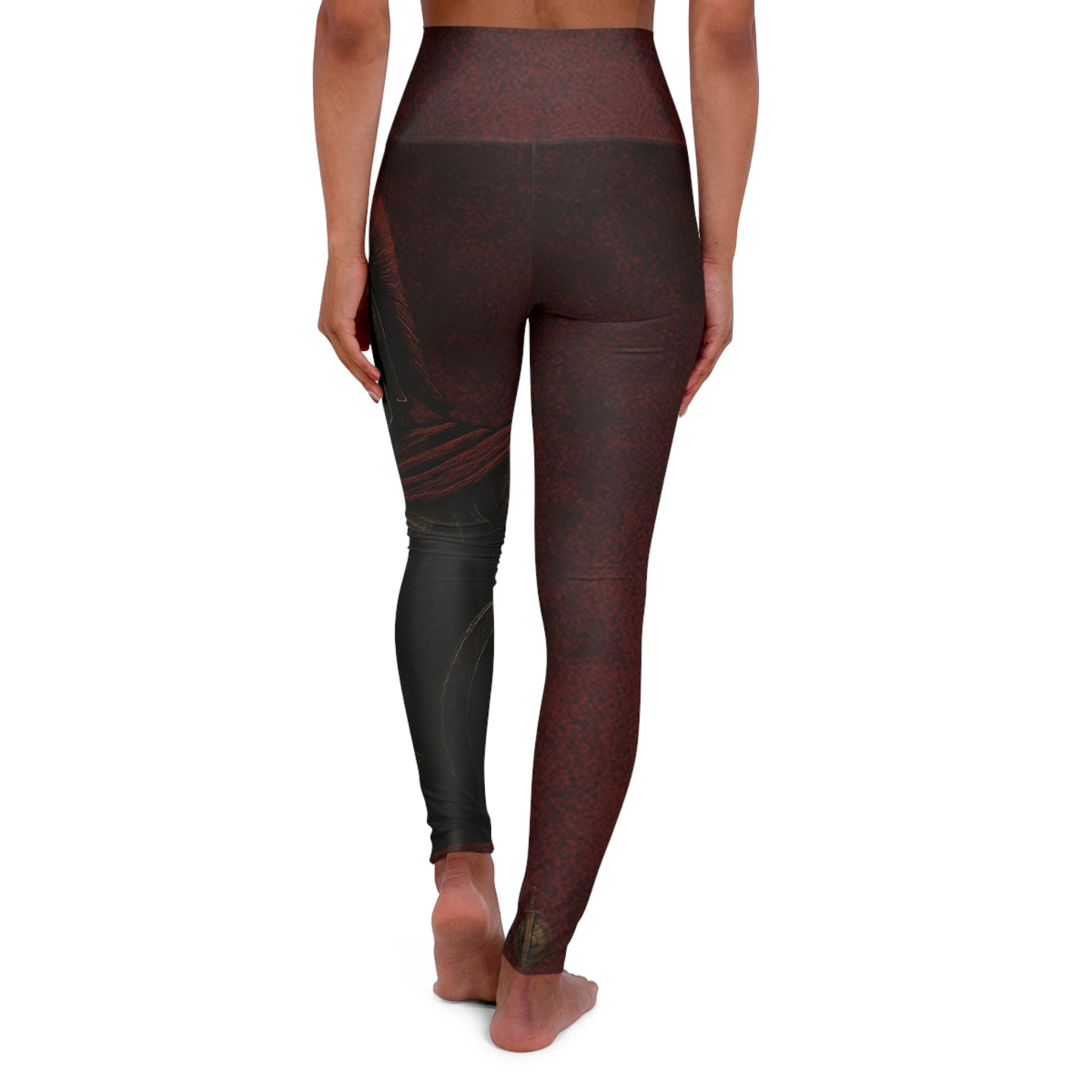 Red Warrior Spirit High Waisted Yoga Pants