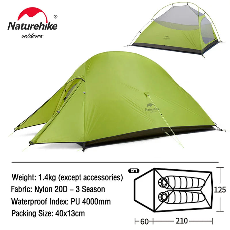 Naturehike Upgraded Cloud Up 2 Ultralight Tent