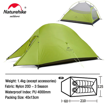 Naturehike Upgraded Cloud Up 2 Ultralight Tent