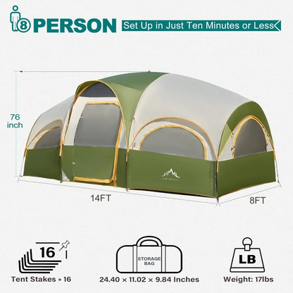 8 Person Tent for Camping