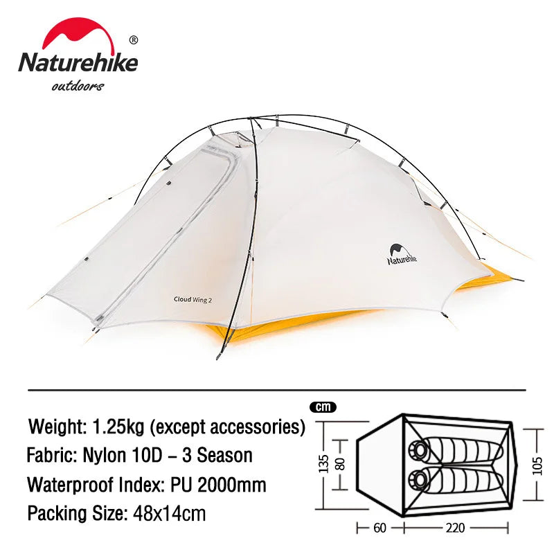 Naturehike Upgraded Cloud Up 2 Ultralight Tent